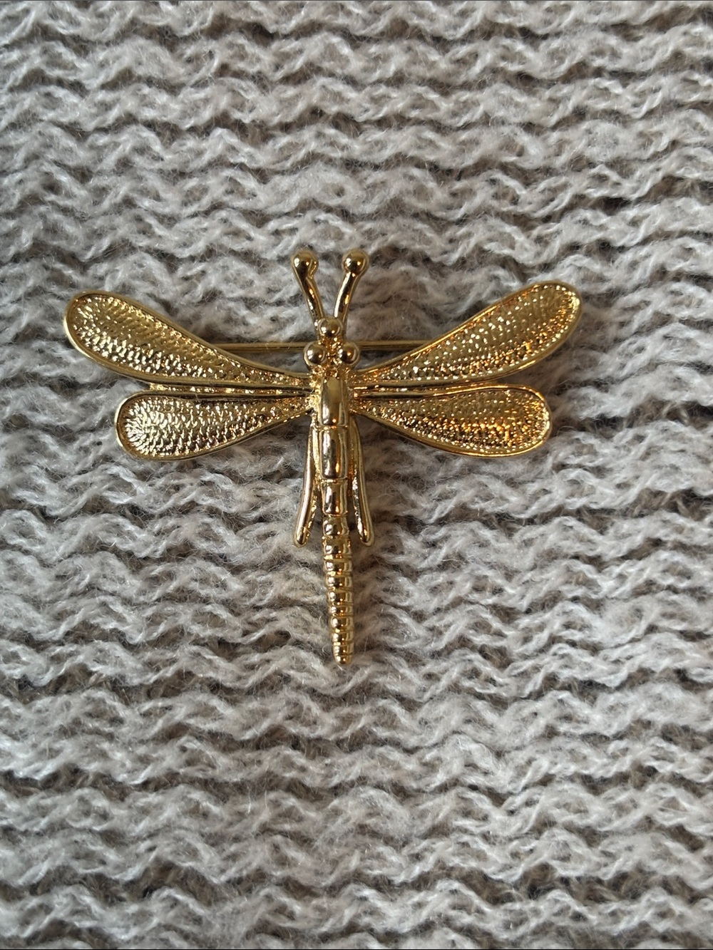 Trifari Gold Dragonfly Brooch